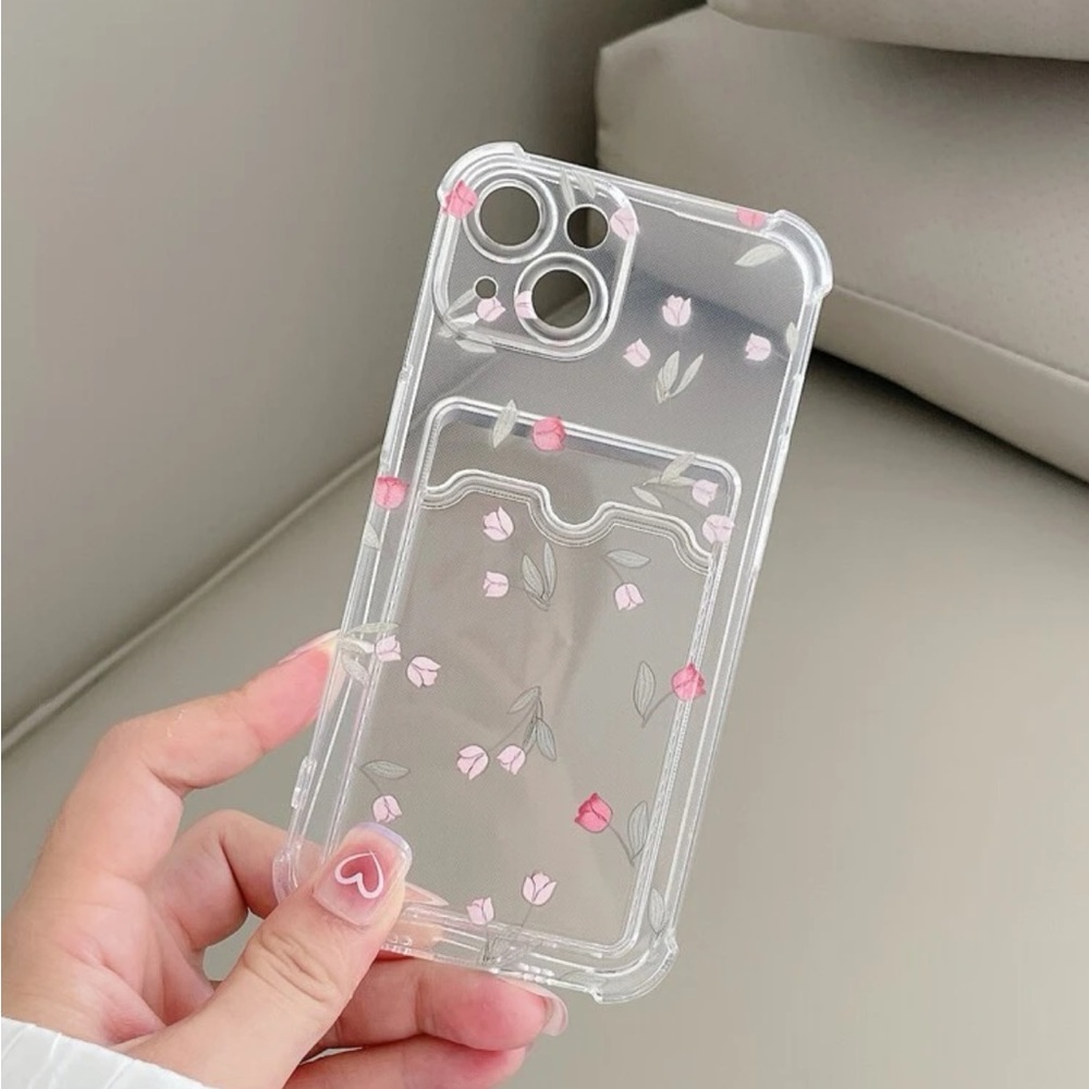 ⚠️Clearance iPhone 15/Pro/Pro Max Clear Floral Phone Case - Picture 3 of 3
